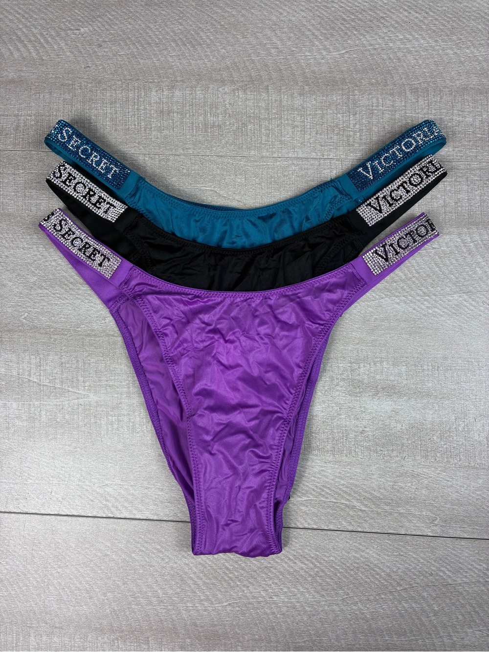 Victoria’s Secret Shine Strap Brazilian Panty Bundle